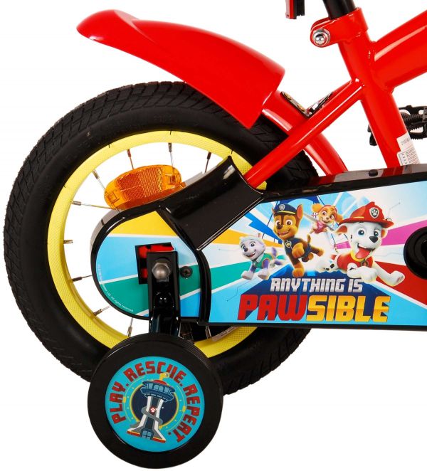 Paw Patrol Kinderfiets - Jongens - 12 inch - Rood/Blauw