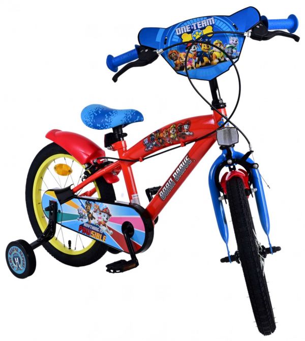 Paw Patrol Kinderfiets - Jongens - 16 inch - Rood - Twee handremmen