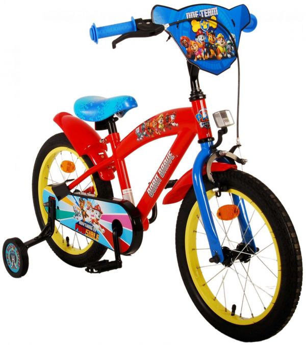 Paw Patrol Kinderfiets - Jongens - 16 inch - Rood Blauw