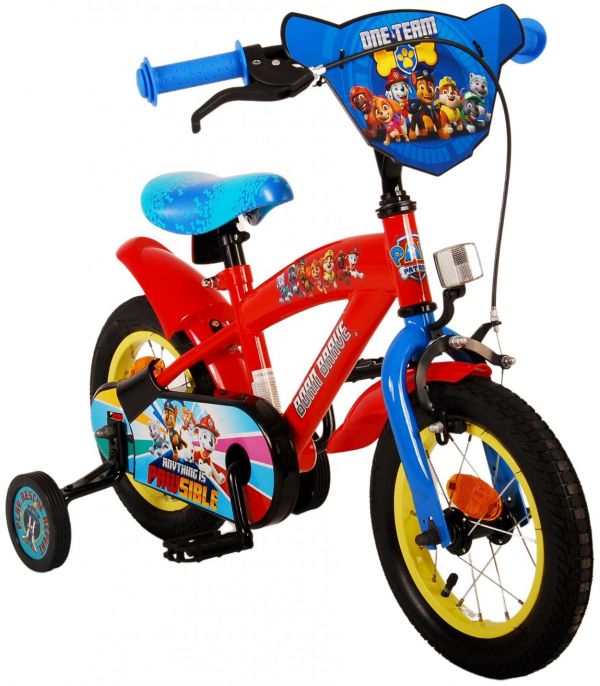 Paw Patrol Kinderfiets - Jongens - 12 inch - Rood/Blauw