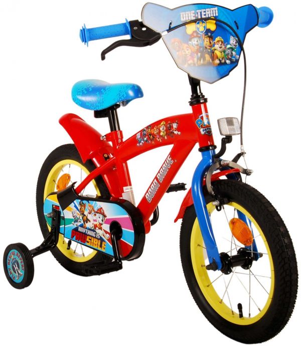 Paw Patrol Kinderfiets - Jongens - 14 inch - Rood/Blauw