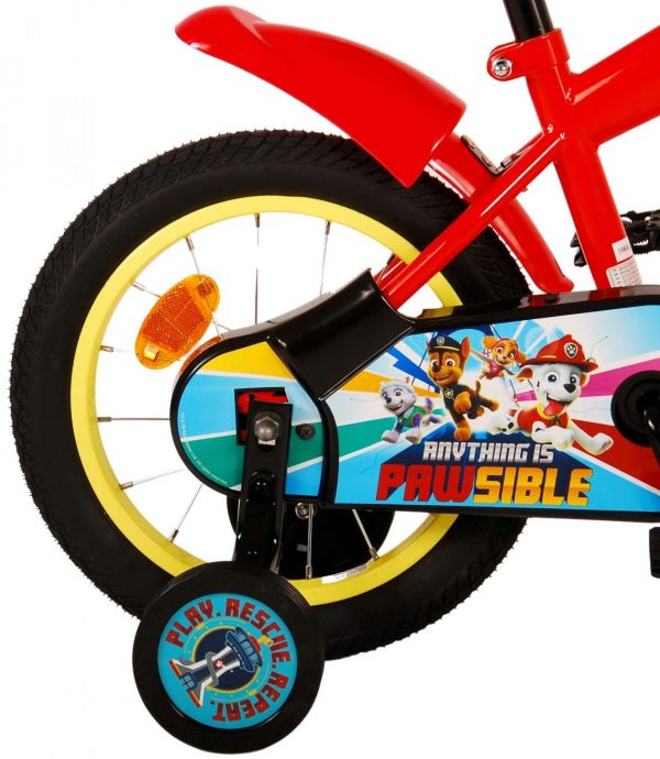 Paw Patrol Kinderfiets - Jongens - 14 inch - Rood/Blauw