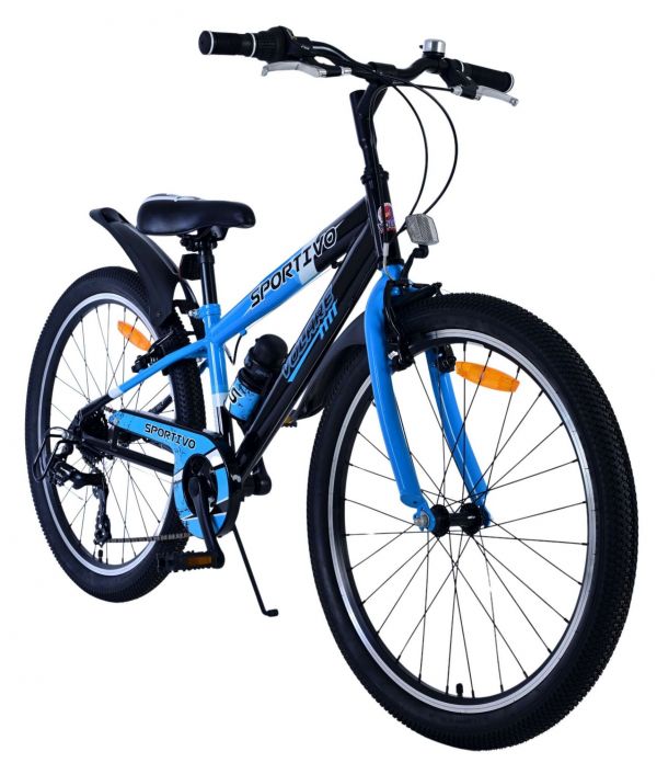 Volare Sportivo Kinderfiets - Jongens - 24 inch - 7 Speed - Zwart Blauw