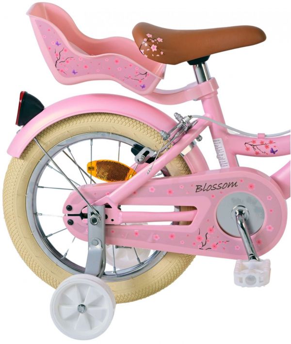 Volare Blossom Kinderfiets - Meisjes - 14 inch - Roze - Twee Handremmen