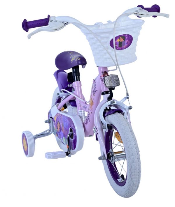 Disney Wish Kinderfiets - Meisjes - 12 inch - Paars - Twee Handremmen