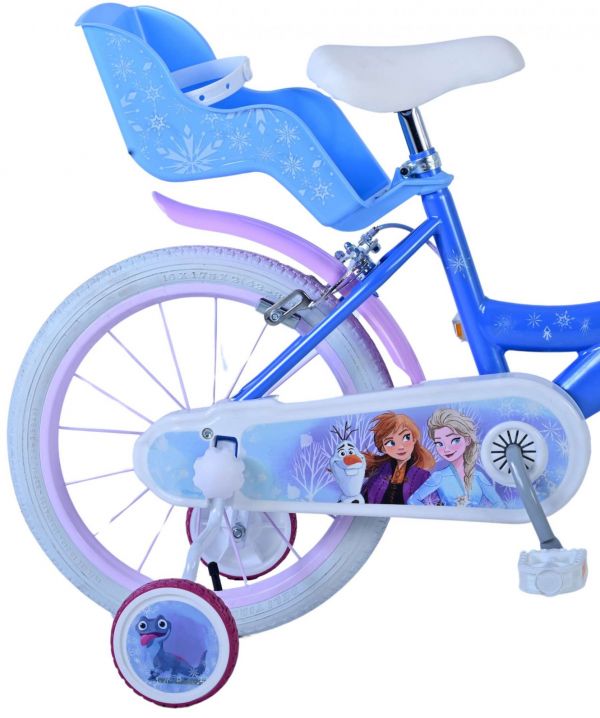 Frozen Kinderfiets - Meisjes - 16 inch - Blauw - Twee handremmen