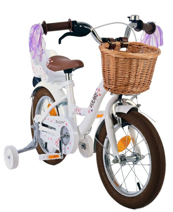 Volare Blossom Kinderfiets - Meisjes - 14 inch - Wit