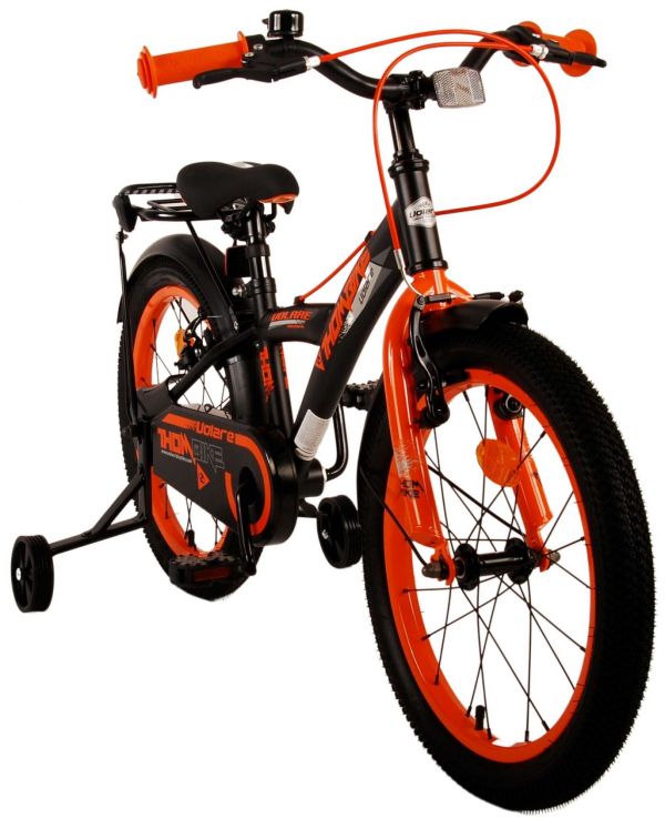 Volare Thombike Kinderfiets - Jongens - 18 inch - Zwart Oranje - Twee handremmen