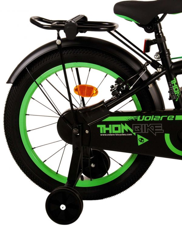 Volare Thombike Kinderfiets - Jongens - 18 inch - Zwart Groen - Twee handremmen