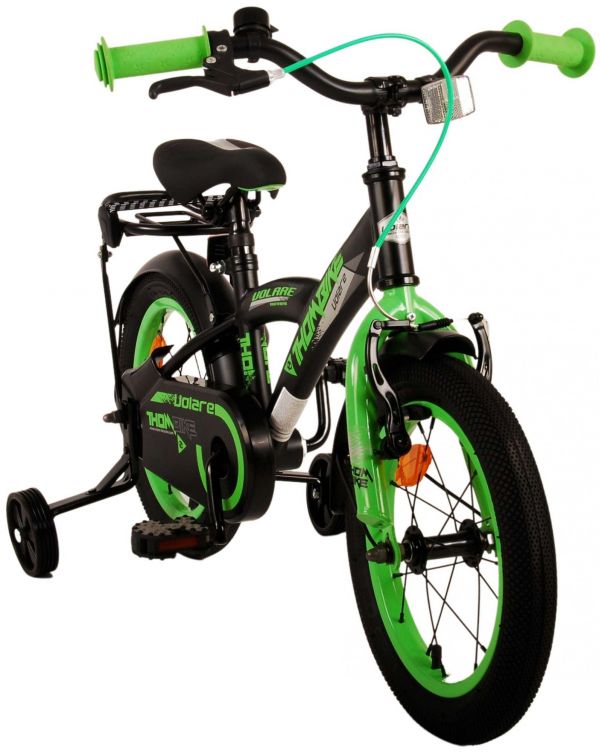 Volare Thombike Kinderfiets - Jongens - 14 inch - Zwart Groen