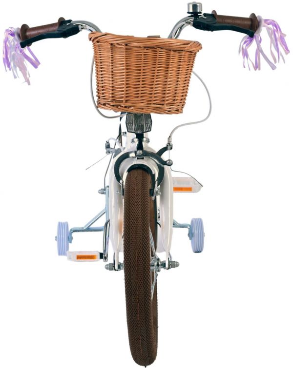 Volare Blossom Kinderfiets - Meisjes - 16 inch - Wit - Twee Handremmen