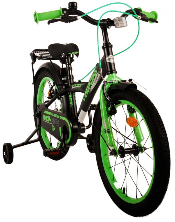 Volare Thombike Kinderfiets - Jongens - 18 inch - Zwart Groen - Twee handremmen