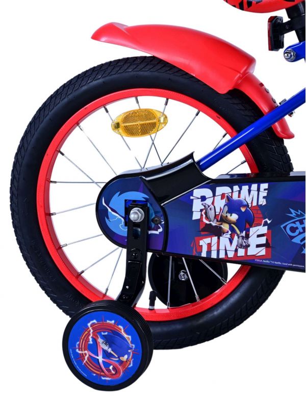 Sonic Prime Kinderfiets - Jongens - 16 inch - Blauw Rood