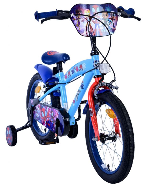 Spidey Kinderfiets - Jongens - 16 inch - Blauw - Twee handremmen