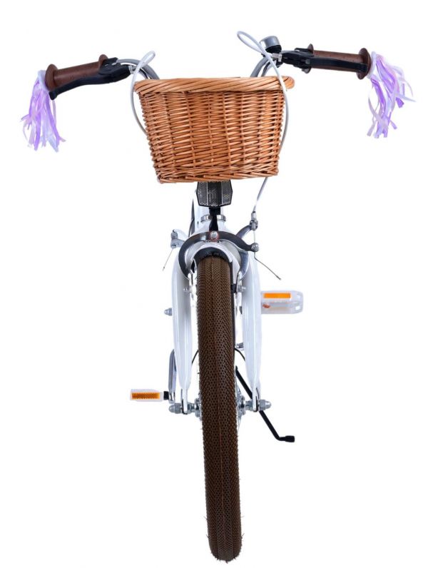 Volare Blossom Kinderfiets - Meisjes - 18 inch - Wit - Twee handremmen