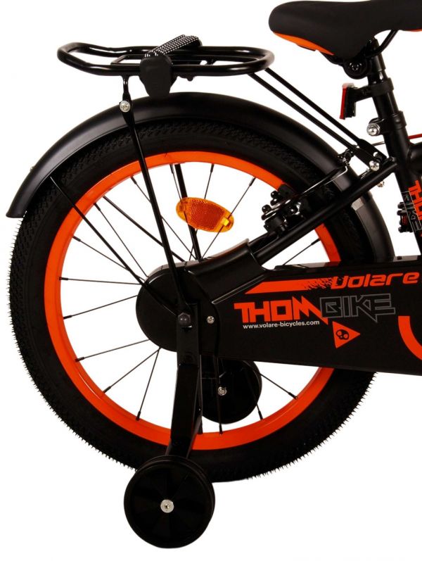 Volare Thombike Kinderfiets - Jongens - 18 inch - Zwart Oranje - Twee handremmen