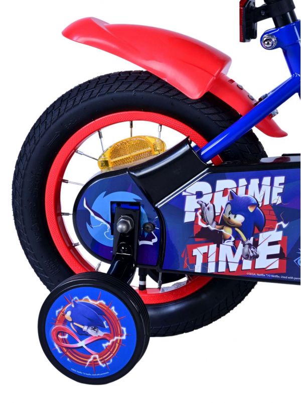 Sonic Prime Kinderfiets - Jongens - 12 inch - Blauw Rood