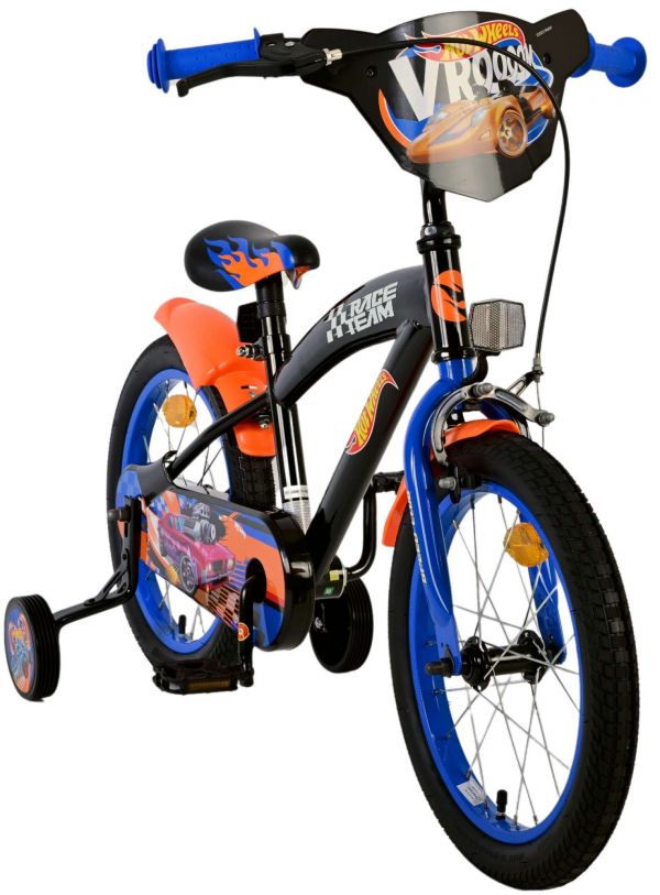 Hot Wheels Kinderfiets - Jongens - 16 inch - Zwart Oranje Blauw