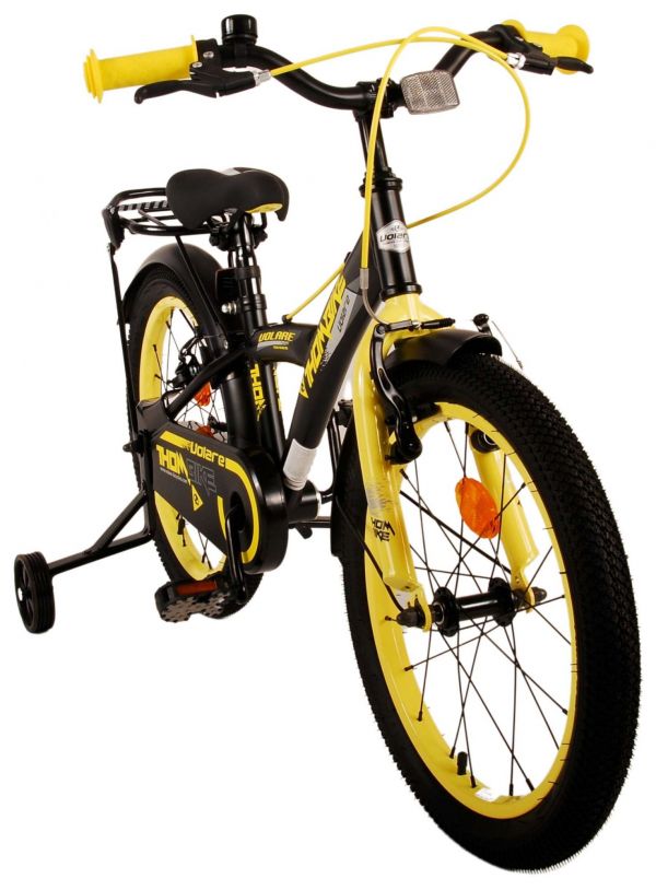 Volare Thombike Kinderfiets - Jongens - 18 inch - Zwart Geel - Twee handremmen