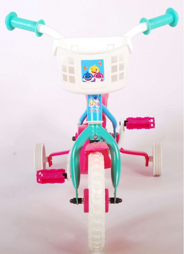 Ocean Kinderfiets - Unisex - 10 inch - Roze Blauw - Doortrapper