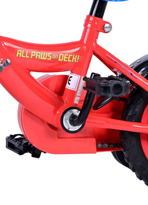 Paw Patrol Kinderfiets - Jongens - 10 inch - Rood/Blauw - Doortrapper