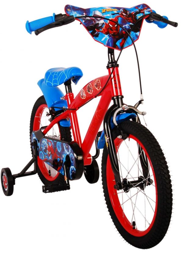 Ultimate Spider-Man Kinderfiets - Jongens - 16 inch - Blauw/Rood - Twee handremmen