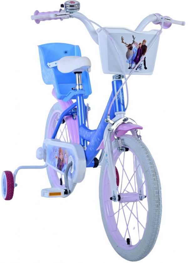 Frozen Kinderfiets - Meisjes - 16 inch - Blauw - Twee handremmen