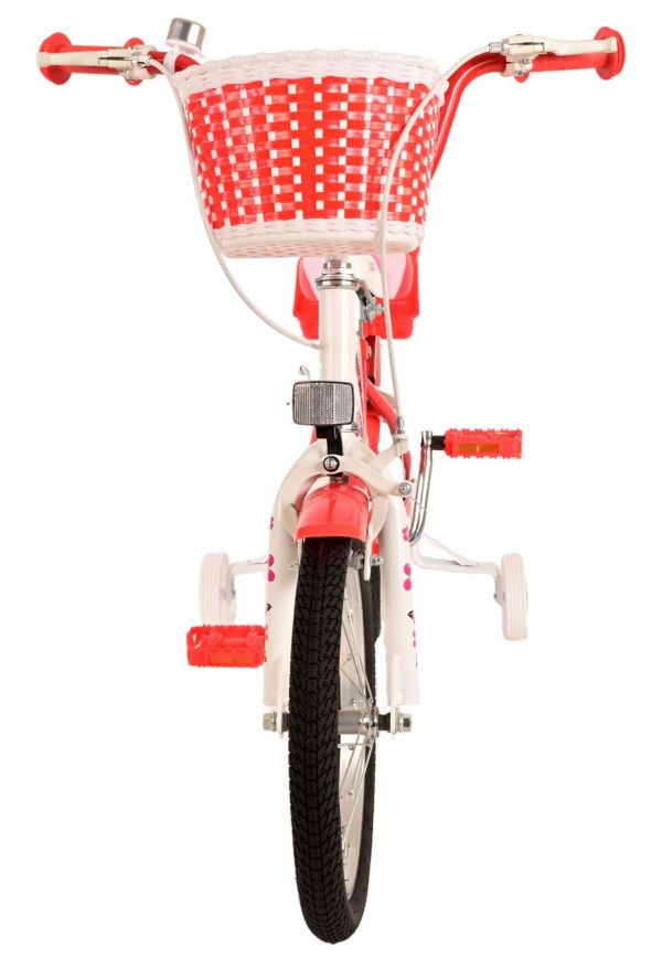 Volare Lovely Kinderfiets - Meisjes - 16 inch - Rood Wit - Twee Handremmen